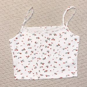 NWT Red Floral LaceTank